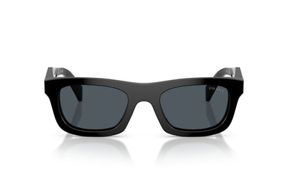 Prada PRC06S Square Sunglasses in Dark Gray/Black, front view