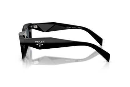 Prada PRC06S Square Sunglasses in Dark Gray/Black, side view