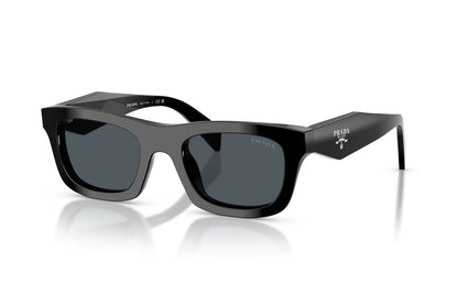 Prada PRC06S Square Sunglasses in Dark Gray/Black, angle view