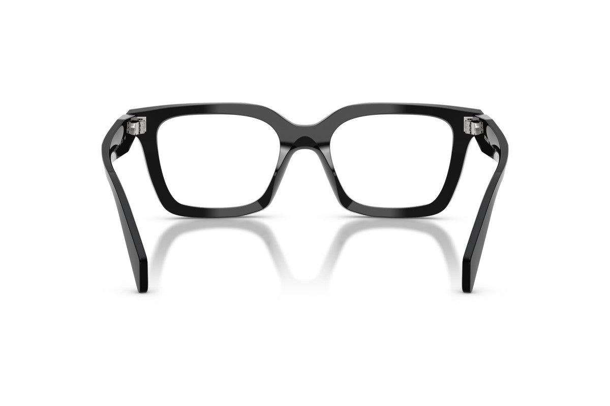 Prada PRC08V Geometric Eyeglasses in Black, back view