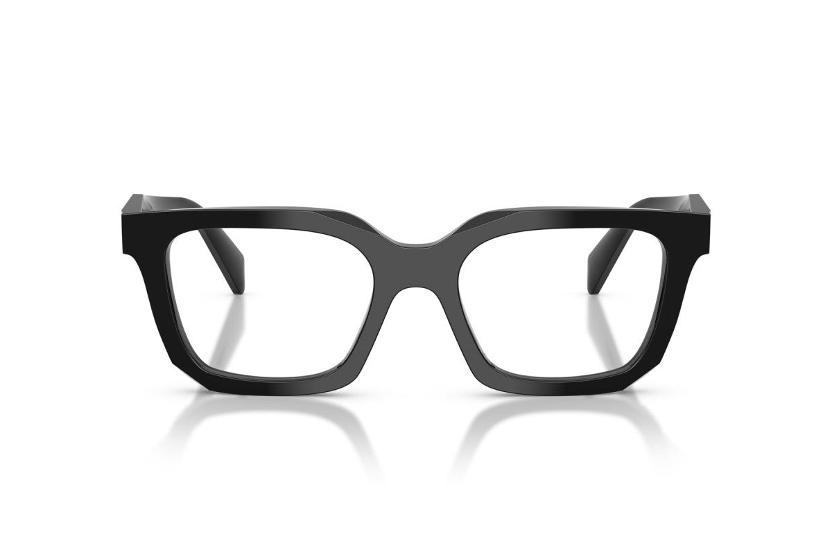 Prada PRC08V Geometric Eyeglasses in Black, front view