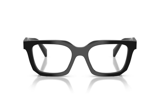 Prada PRC08V Geometric Eyeglasses in Black, front view