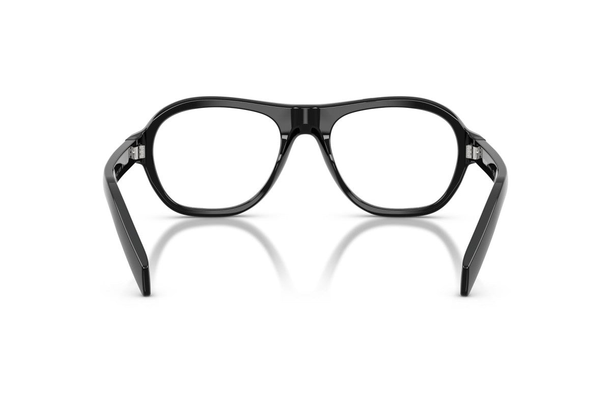 Prada PRC12V Square Eyeglasses in Black, back view