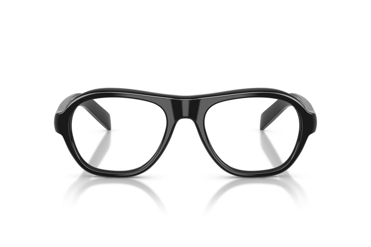 Prada PRC12V Square Eyeglasses in Black, front view