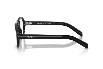 Prada PRC12V Square Eyeglasses in Black, side view