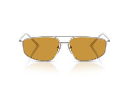 Prada PRC51S Square Sunglasses in Dark Honey / Silver, front view