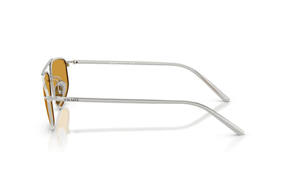 Prada PRC51S Square Sunglasses in Dark Honey / Silver, side view