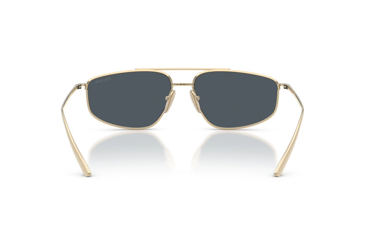 Prada PRC51S Square Sunglasses in Dark Grey / Pale Gold, back view