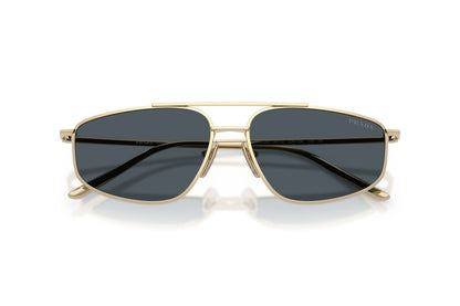 Prada PRC51S Square Sunglasses in Dark Grey / Pale Gold, detail view