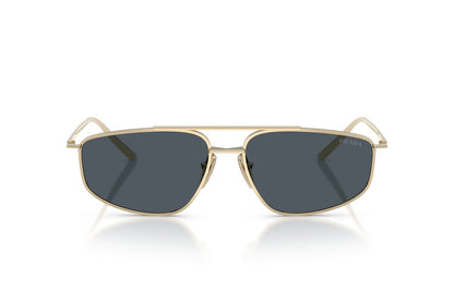 Prada PRC51S Square Sunglasses in Dark Grey / Pale Gold, front view