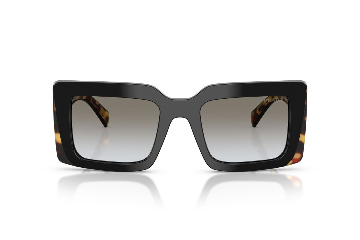 Prada PRD01S Rectangle Sunglasses in Grey Gradient / Black-Tortoise, front view