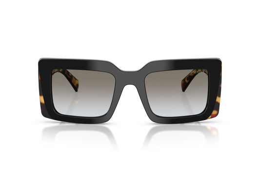 Prada PRD01S Rectangle Sunglasses in Grey Gradient / Black-Tortoise, front view