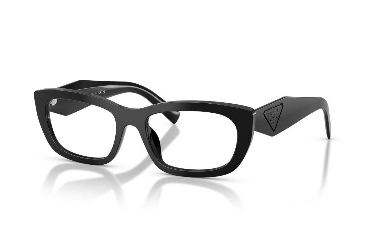 Prada PRD09V Cat Eye Eyeglasses in Black, angle view
