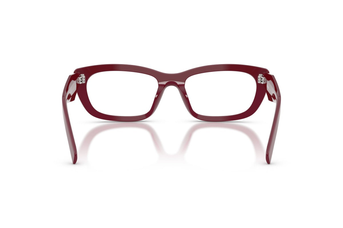 Prada PRD09V Cat Eye Eyeglasses in Brown Marsala, back view