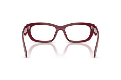 Prada PRD09V Cat Eye Eyeglasses in Brown Marsala, back view