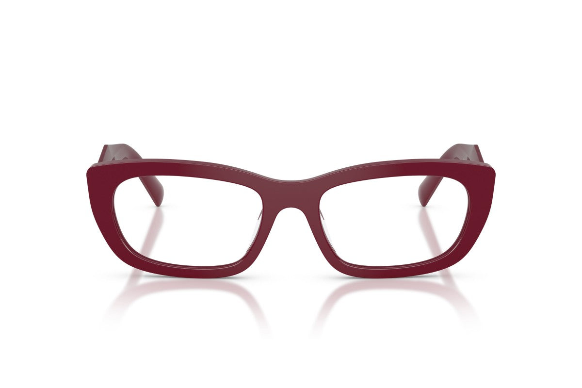 Prada PRD09V Cat Eye Eyeglasses in Brown Marsala, front view