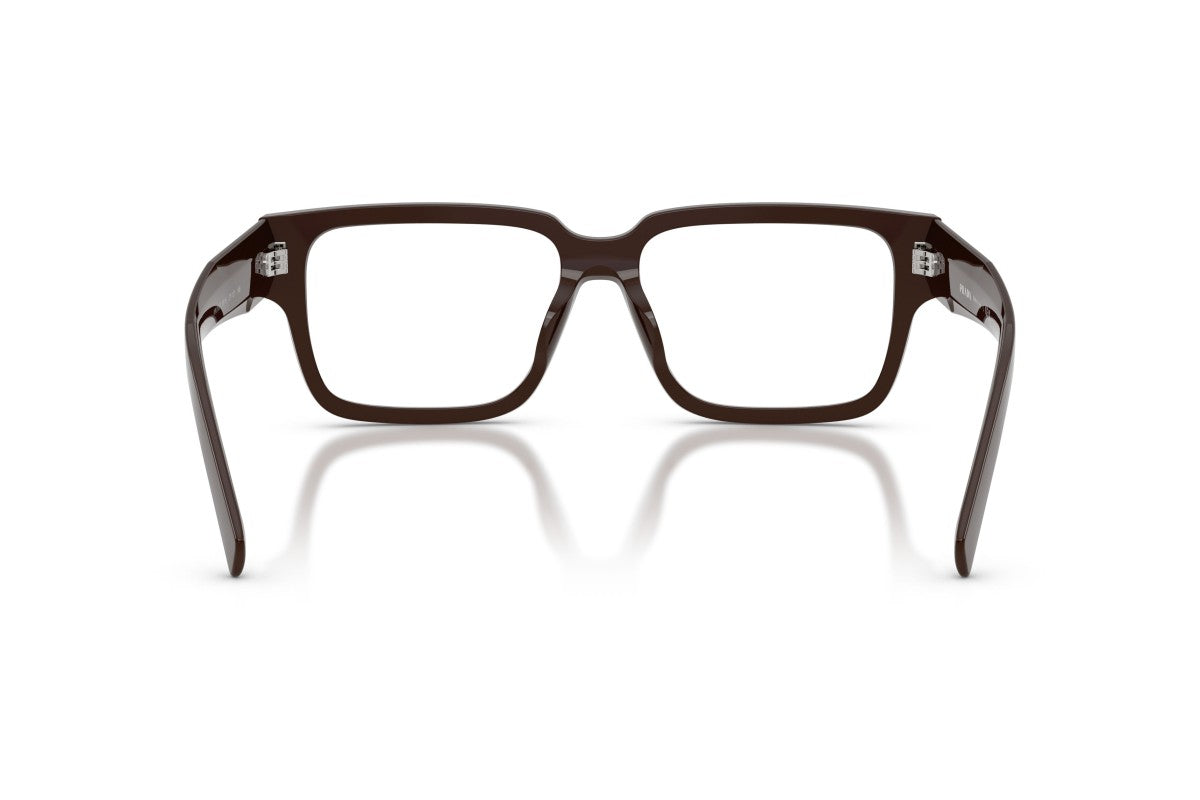 Prada PRD10VD Rectangle Eyeglasses in Cigar, back view