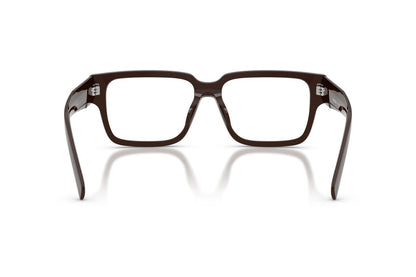 Prada PRD10VD Rectangle Eyeglasses in Cigar, back view
