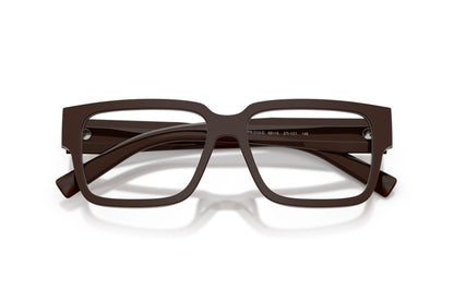 Prada PRD10VD Rectangle Eyeglasses in Cigar, detail view