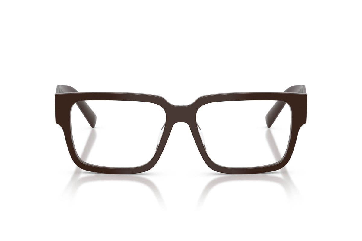Prada PRD10VD Rectangle Eyeglasses in Cigar, front view