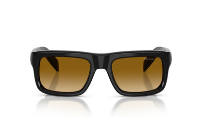 Prada PRD11S Rectangle Sunglasses in Brown / Black, front view