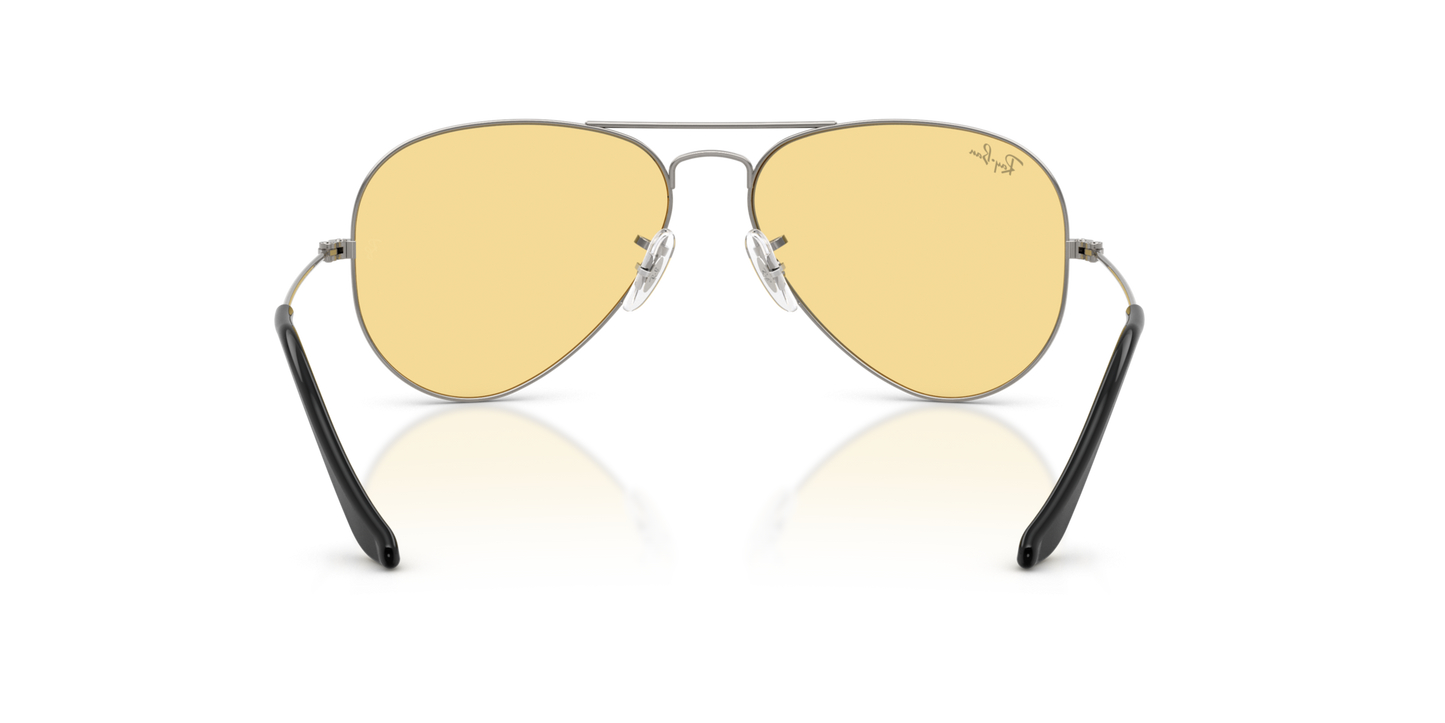 Ray-Ban RB3025 Aviator Sunglasses in Yellow/Gunmetal, back view