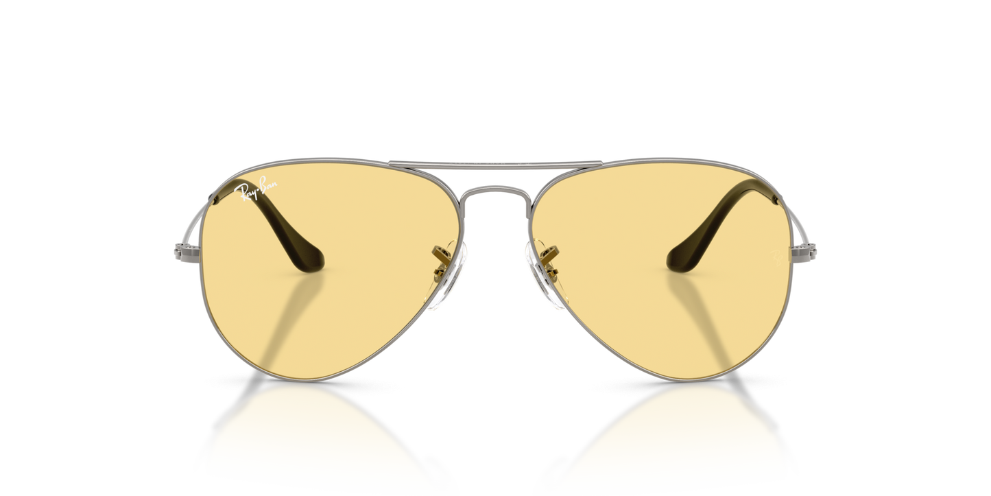 Ray-Ban RB3025 Aviator Sunglasses in Yellow/Gunmetal, front view