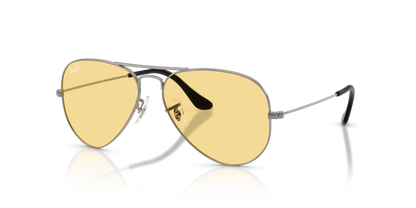 Ray-Ban RB3025 Aviator Sunglasses in Yellow/Gunmetal, angle view