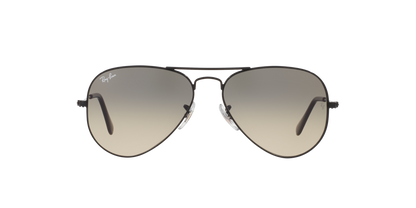 Ray-Ban RB3025 Aviator Sunglasses in Grey Gradient/Black, front view