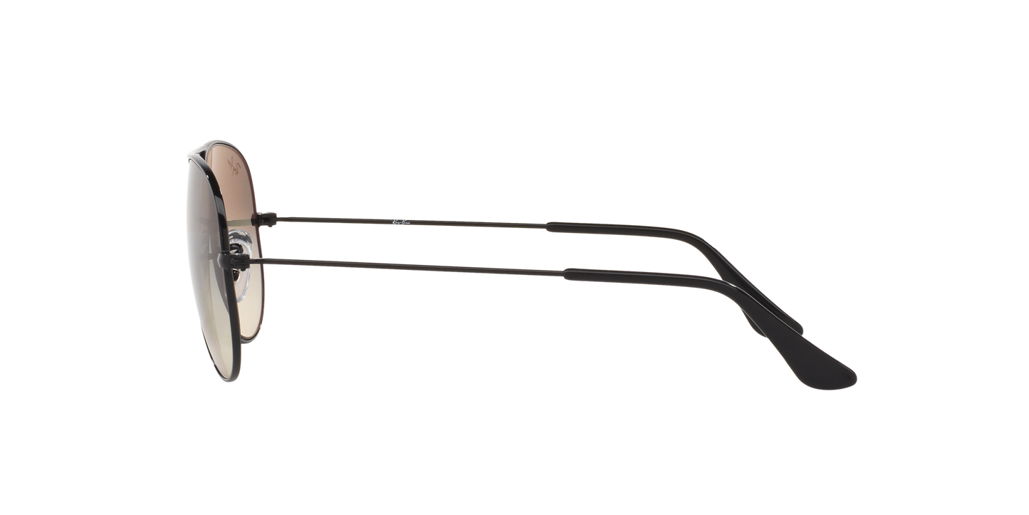 Ray-Ban RB3025 Aviator Sunglasses in Grey Gradient/Black, side view