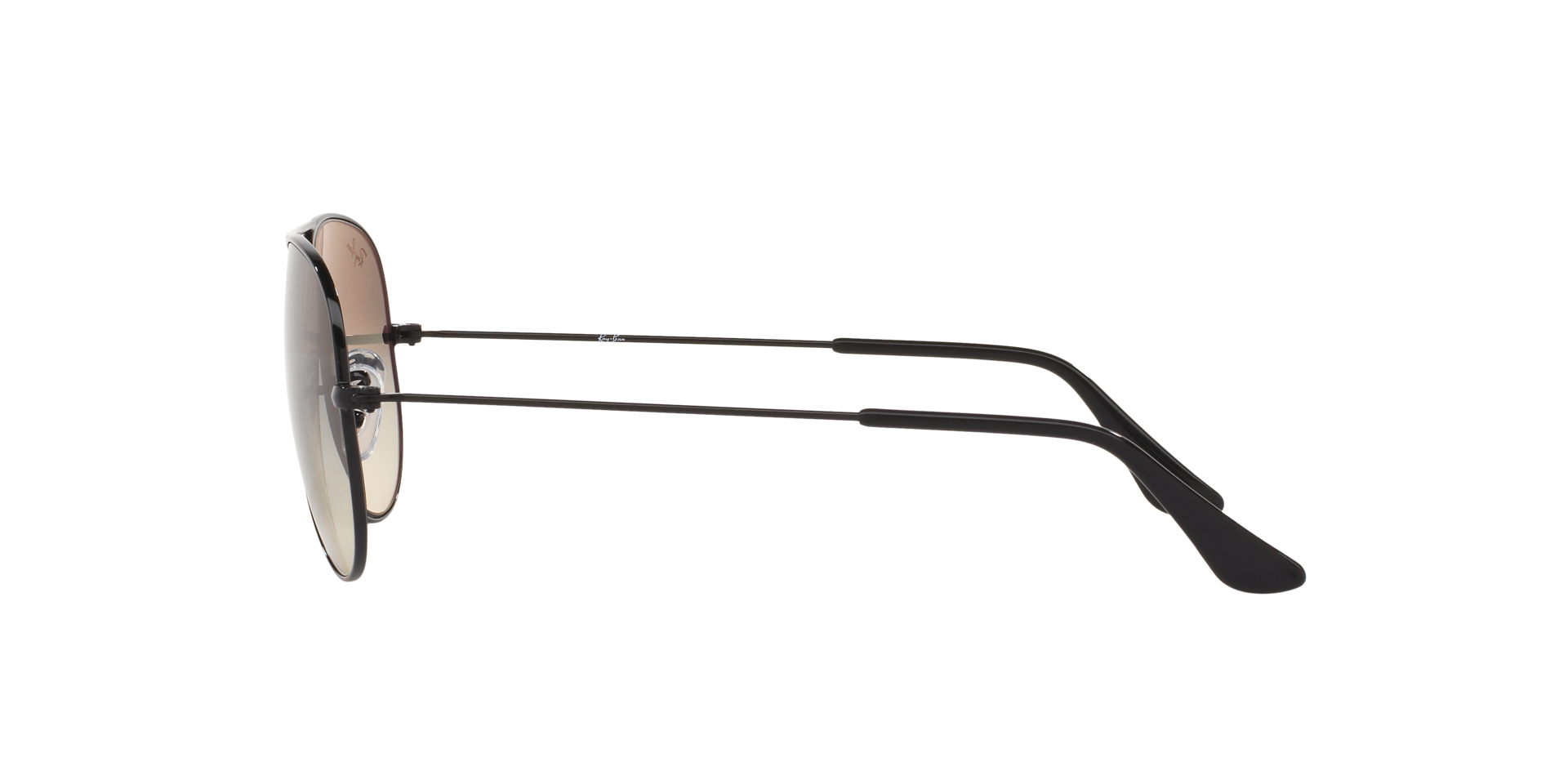 Ray-Ban RB3025 Aviator Sunglasses in Grey Gradient/Black, side view