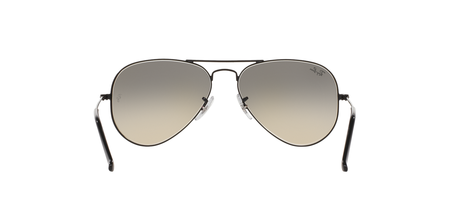 Ray-Ban RB3025 Aviator Sunglasses in Grey Gradient/Black, back view