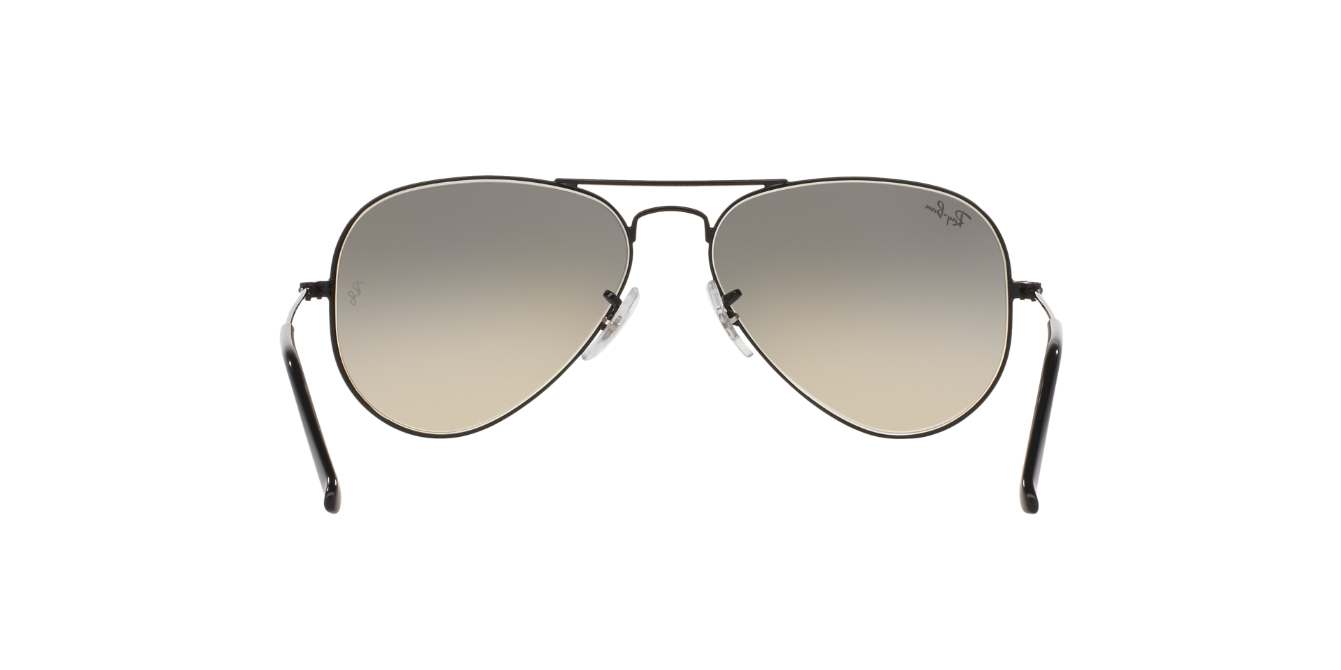 Ray-Ban RB3025 Aviator Sunglasses in Grey Gradient/Black, back view