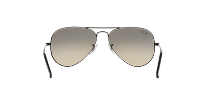 Ray-Ban RB3025 Aviator Sunglasses in Grey Gradient/Black, back view