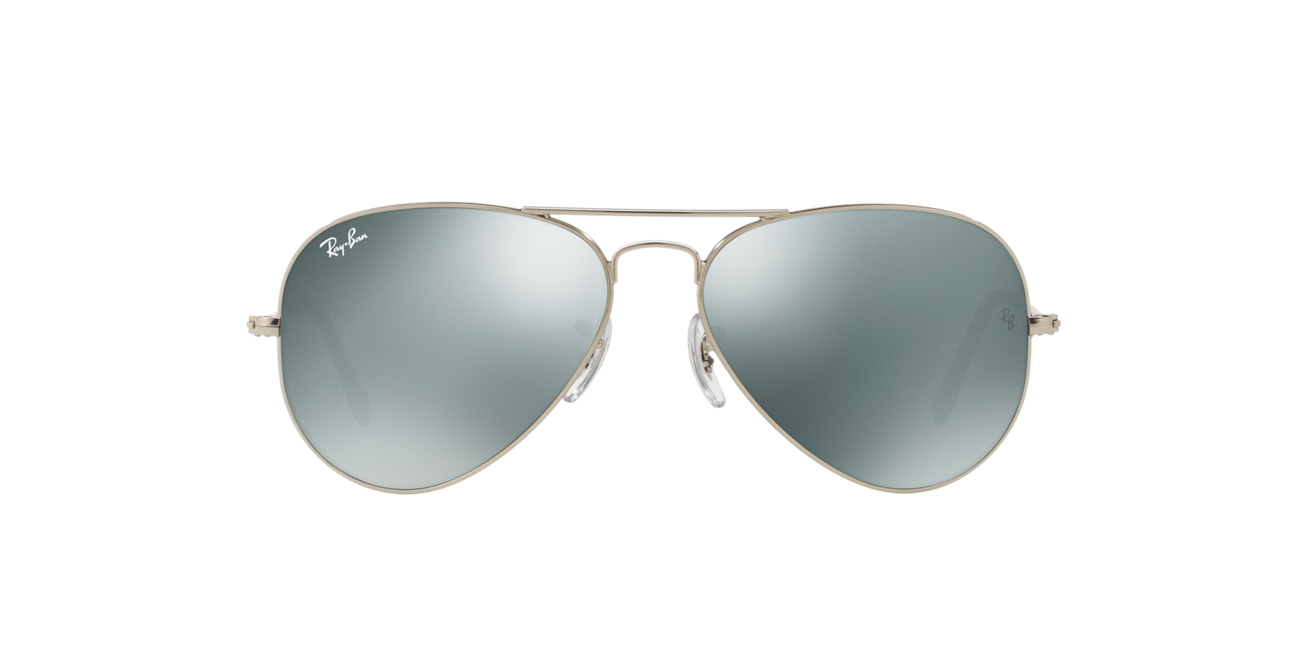 Ray-Ban RB3025 Aviator Sunglasses in Grey Mirror/Silver, front view