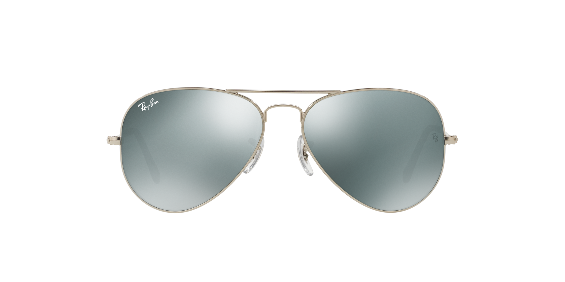 Ray-Ban RB3025 Aviator Sunglasses in Grey Mirror/Silver, front view