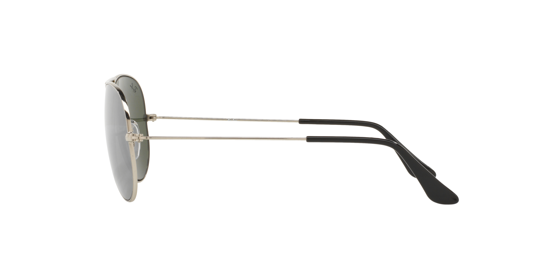 Ray-Ban RB3025 Aviator Sunglasses in Grey Mirror/Silver, side view
