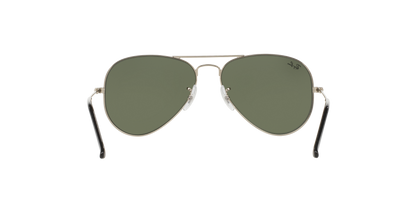 Ray-Ban RB3025 Aviator Sunglasses in Grey Mirror/Silver, back view