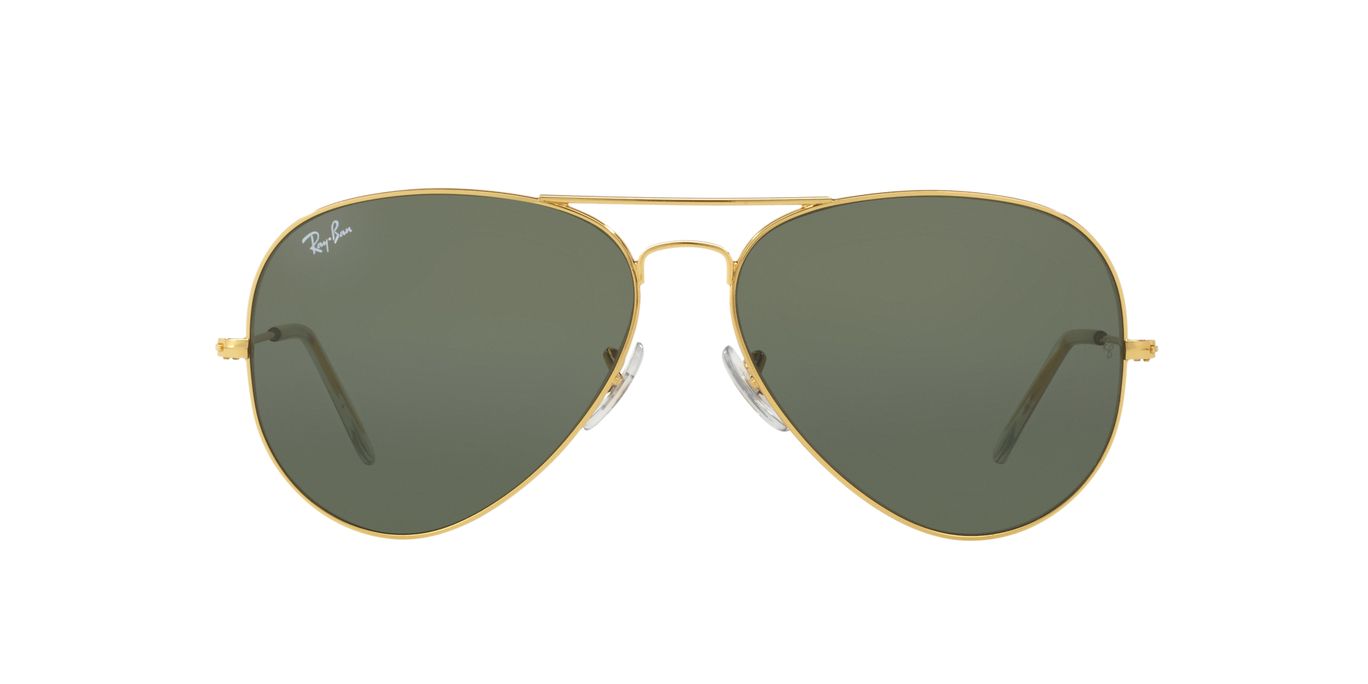 Ray-Ban RB3026I Pilot Sunglasses in Green Gold, front view