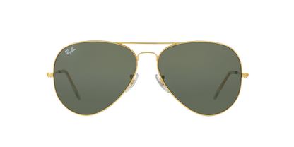 Ray-Ban RB3026I Pilot Sunglasses in Green Gold, front view