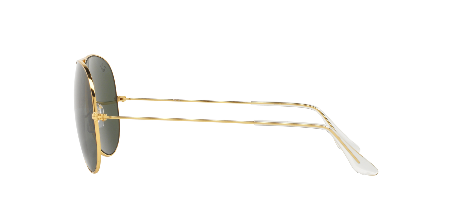 Ray-Ban RB3026I Pilot Sunglasses in Green Gold, side view