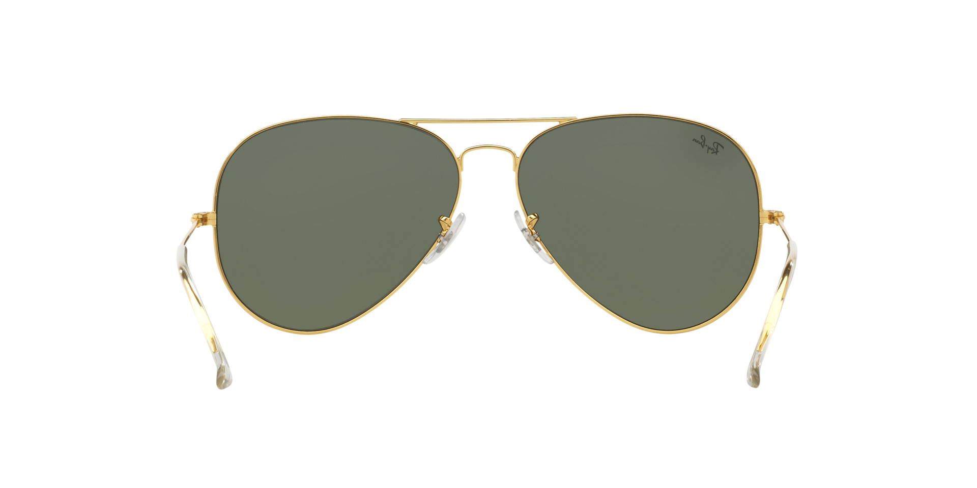Ray-Ban RB3026I Pilot Sunglasses in Green Gold, back view
