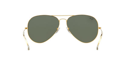 Ray-Ban RB3026I Pilot Sunglasses in Green Gold, back view