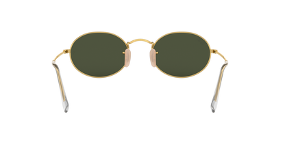 Ray-Ban RB3547 Oval Sunglasses in Green Gold, back view