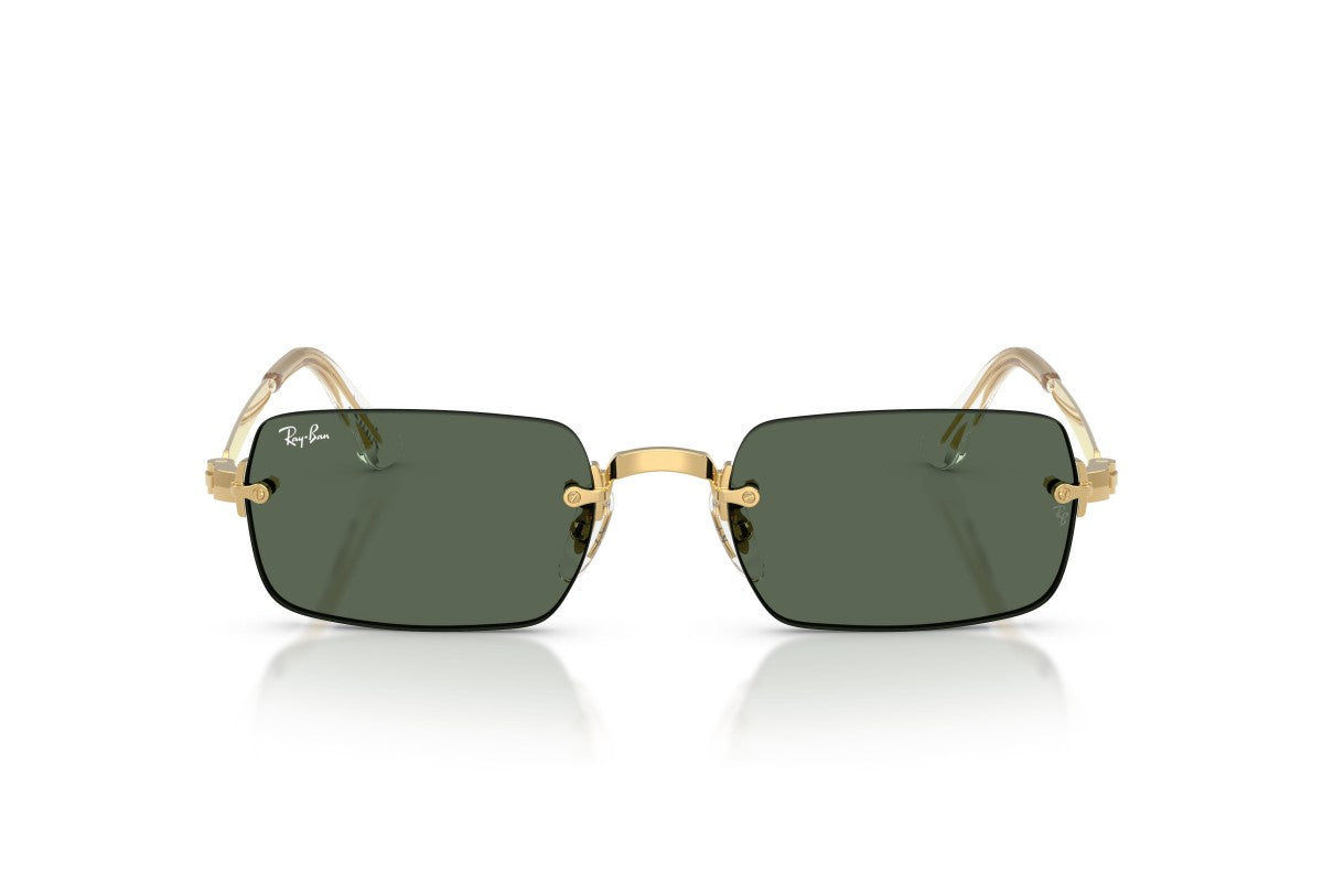 Ray-Ban RB3928 Oval Sunglasses in Dark Green Gold, front view