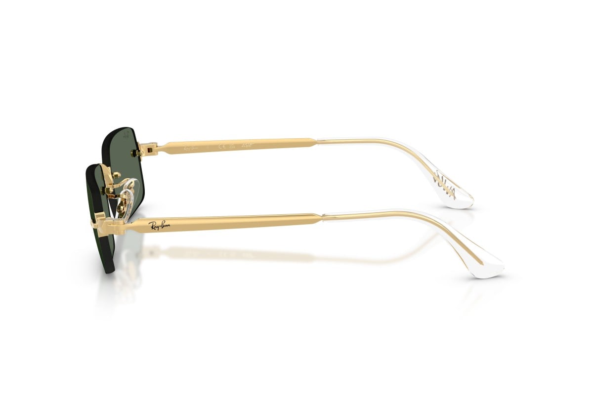 Ray-Ban RB3928 Oval Sunglasses in Dark Green Gold, side view