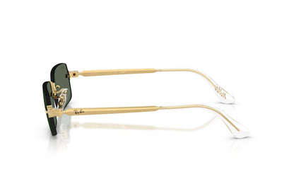 Ray-Ban RB3928 Oval Sunglasses in Dark Green Gold, side view