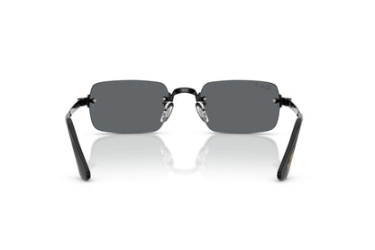 Ray-Ban RB3928 Oval Sunglasses in Dark Gray Black, back view