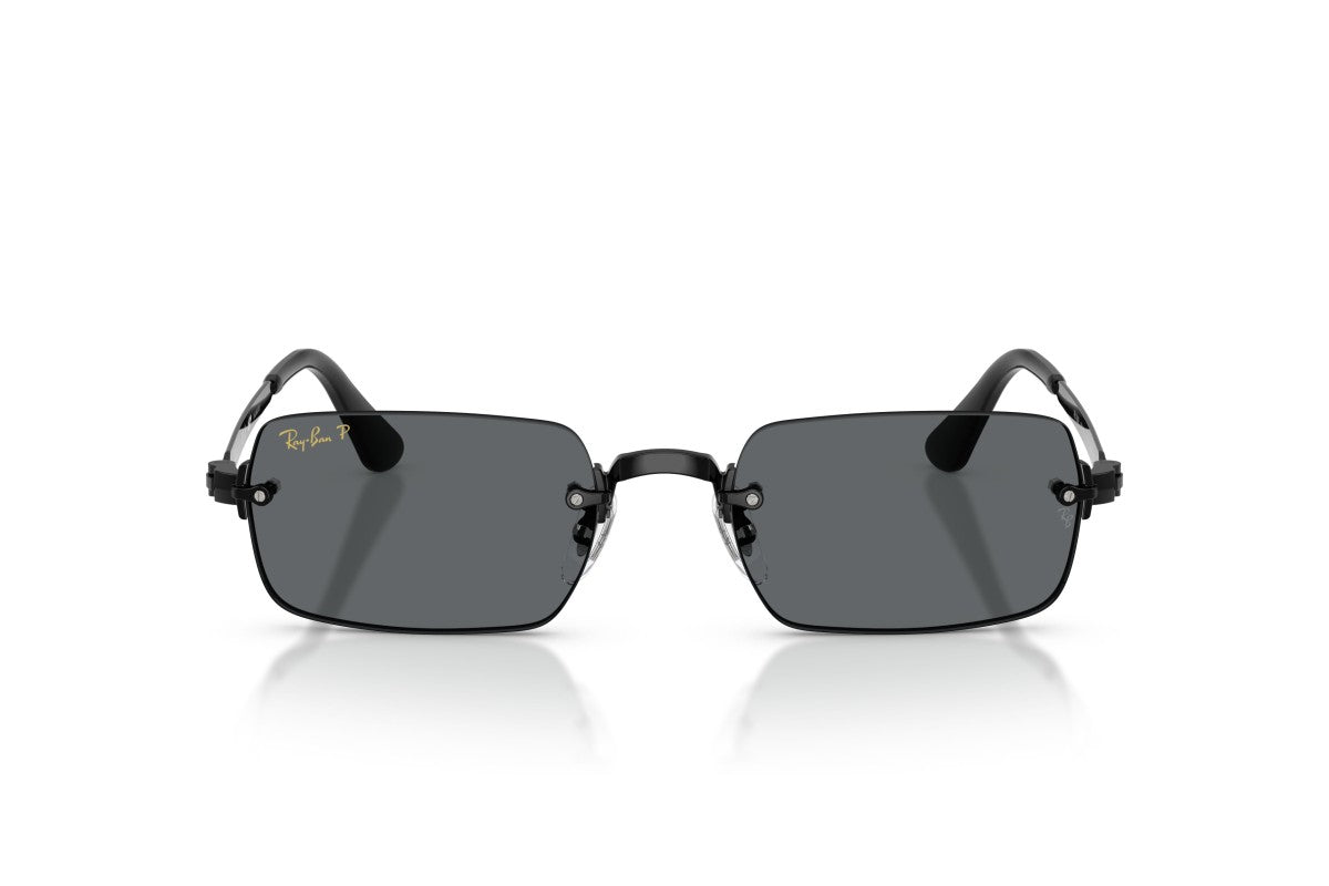 Ray-Ban RB3928 Oval Sunglasses in Dark Gray Black, front view