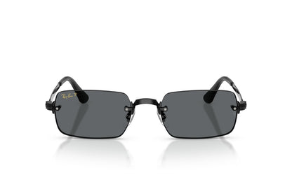 Ray-Ban RB3928 Oval Sunglasses in Dark Gray Black, front view